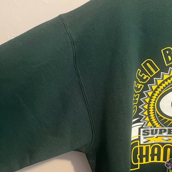 Vintage 90s Green Bay Packers Super Bowl XXXI Champions Sweatshirt XL NFL EUC! - Picture 4 of 16